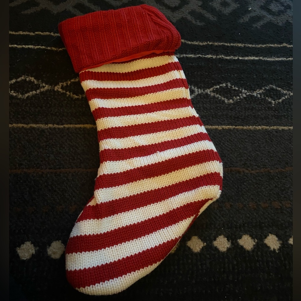 Target Wondershop Red and White Initial Christmas Stocking - I - Picture 2 of 5